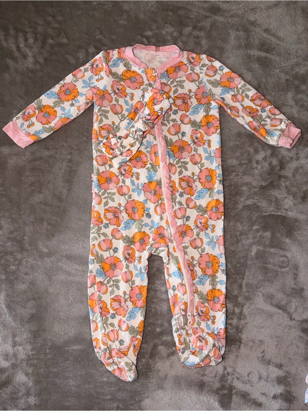 Milkberry floral footie 3-6M